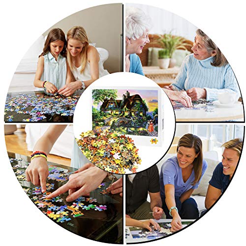 Lunriwis Puzzle de 1000 Piezas para Adultos, Casa de Campo Obra de Arte de Juego de Rompecabezas para Adultos,Adolescentes(70x50cm) (Country House)