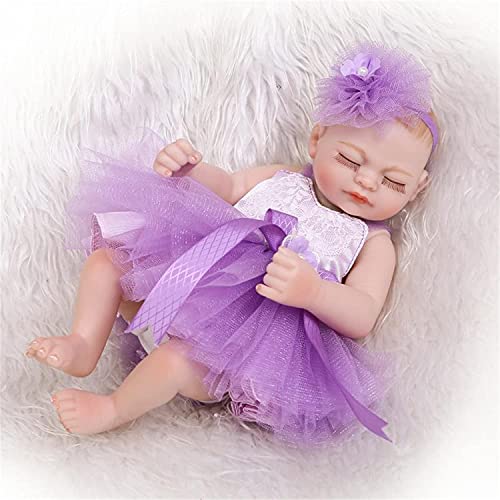 LXTIN Muñeca Reborn Realista, Totalmente de plástico, muñeca de simulación, Mini Lindo bebé de Palma, Personalidad Creativa para Mayores de 3 años, 26Cm / 10 Pulgadas