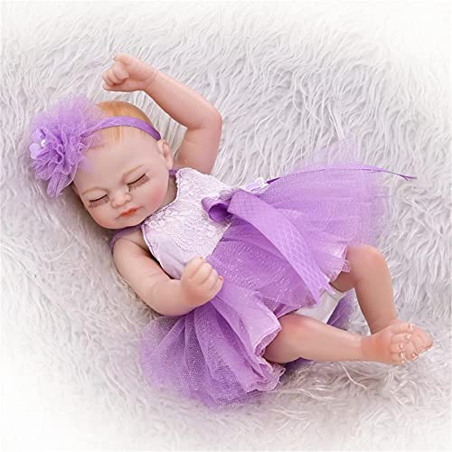 LXTIN Muñeca Reborn Realista, Totalmente de plástico, muñeca de simulación, Mini Lindo bebé de Palma, Personalidad Creativa para Mayores de 3 años, 26Cm / 10 Pulgadas