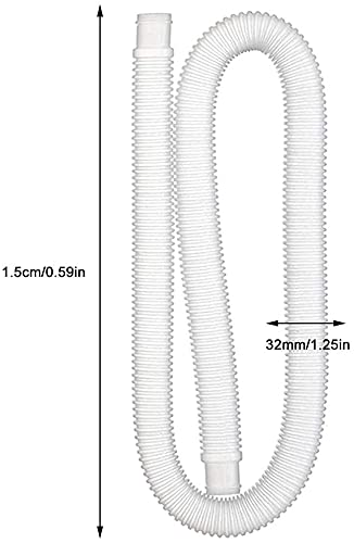 Manguera de la piscina 32mm, conjunto de mangueras de reemplazo, traje de manguera de reemplazo de la bomba de la piscina para piscinas de 300/330/530/1000 galones, (2 * manguera y pinza),2PCS