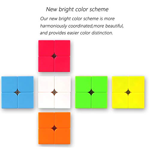Maomaoyu Cubo Magico 2x2 2x2x2 Original Puzzle Cubo de la Velocidad Niños Juguetes Educativos, Stickerless