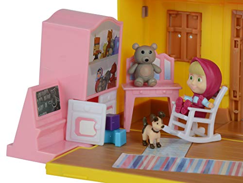 Masha y el Oso- Masha´s House Playset, Color amarillo/rojo (Simba 9301633) , color/modelo surtido
