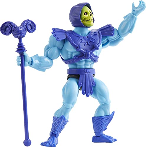 Masters of the Universe (Masters del Universo Orígenes) Figura Skeletor, muñeco articulado de juguete (Mattel HGH45)