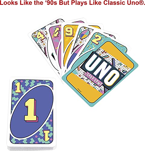 Mattel Games GXV50 UNO Iconic Series 1990 - Juego de cartas para jugadores a partir de 7 años