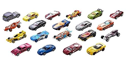 Mattel Hot Wheels H7045/Pack DE 20, Set de Regalo, Zufallige Coches/Modelos