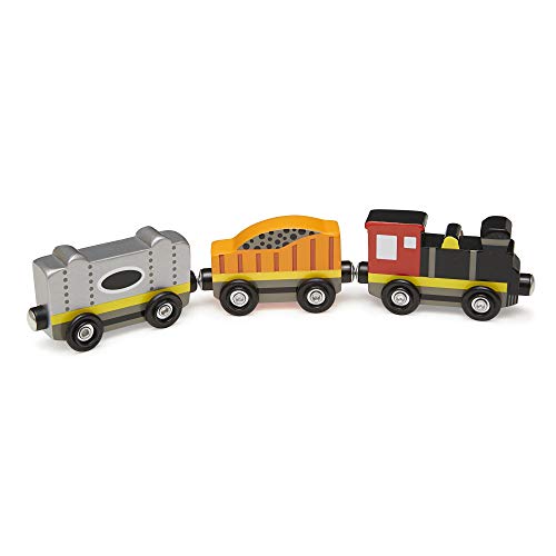 Melissa & Doug- Train Cars Juguetes Trenes de Maderacon 8 Piezas, 3+ Años (15186)