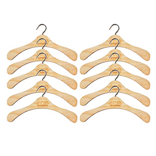 Milageto Paquete de 10 Perchas de Ropa de Organización de Chaqueta de Abrigo de Vestir para Muñecas para 1/3 Blythe
