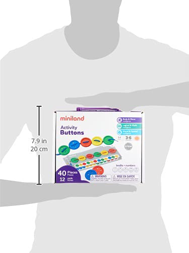 Miniland Activity Button-Botones para Coser, Multicolor (31791)