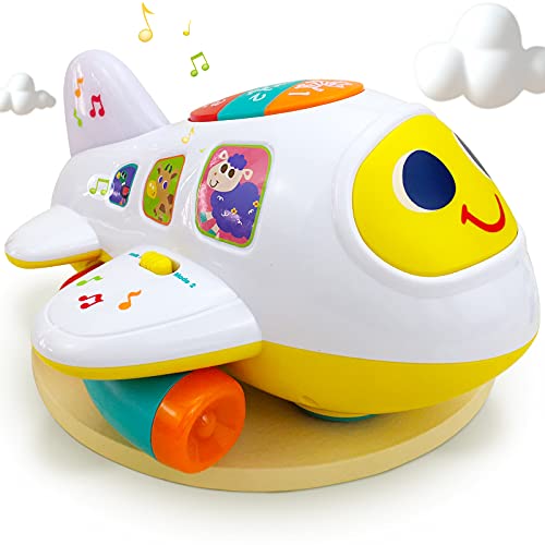 My First Airplane 12 meses + juguete de inteligencia para bebé de juguete de avión/luz/sonido para niños y niñas