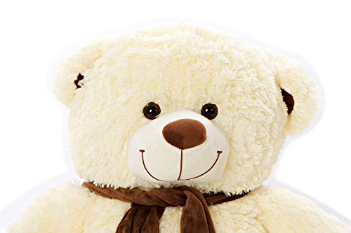 MyTeddyWorld Oso Gigante de Peluche Martin 120-180 cm - Blanco 120 cm Enorme Peluches Grandes y Suaves Muñecas Peluches Peluches Niños Niños Adultos Novia Regalo de cumpleaños de Navidad