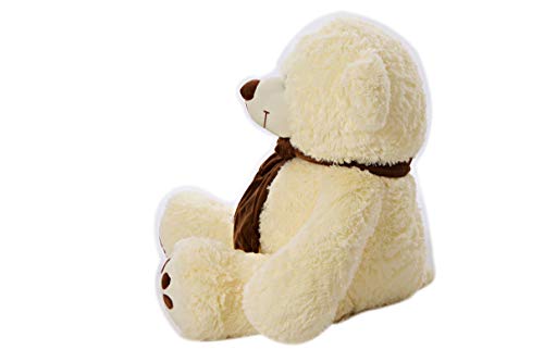 MyTeddyWorld Oso Gigante de Peluche Martin 120-180 cm - Blanco 120 cm Enorme Peluches Grandes y Suaves Muñecas Peluches Peluches Niños Niños Adultos Novia Regalo de cumpleaños de Navidad