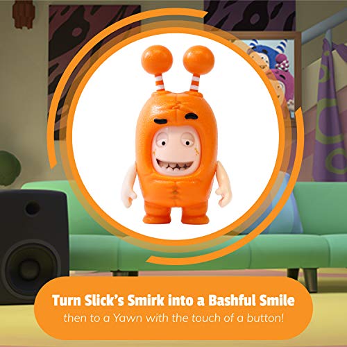 Oddbods Face Changers – Slick, Jeff & Zee – Figuras de juguete interactivas con expresiones animadas cambiantes – Juguetes para niños, juego de 3