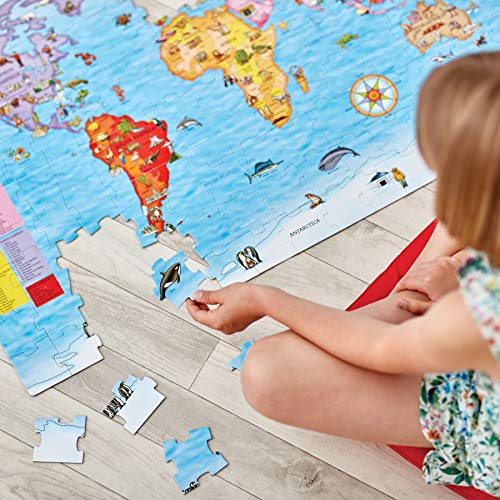 Orchard Toys - Puzle y póster, diseño Mapa del Mundo (en inglés) [Importado de Gran Bretaña]