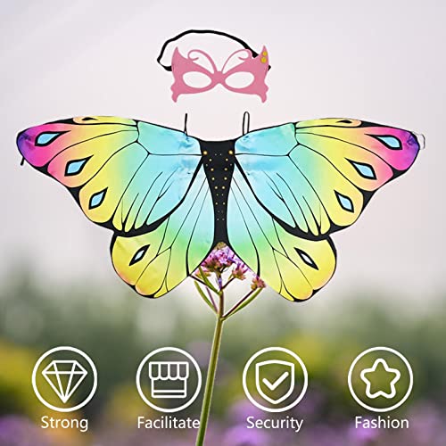 ORTUH Kids Butterfly Wings, Halloween Fairy Butterfly Cape Wings Disfraz Mariposa Mantón Poncho Disfraz para niños Niñas Disfraz de Princesa Pretend Play Favores de Fiesta