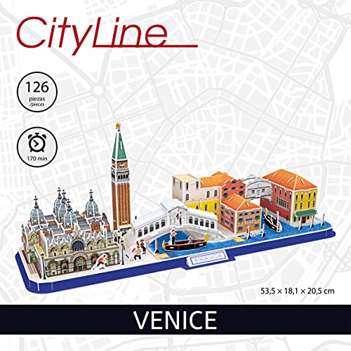 Party town World Brands Venecia, Puzzles para Adultos y Niños, Maquetas para Montar, Rompecabezas 3D, Regalos Divertidos, Cultura, Viajar Desde Casa MC269h