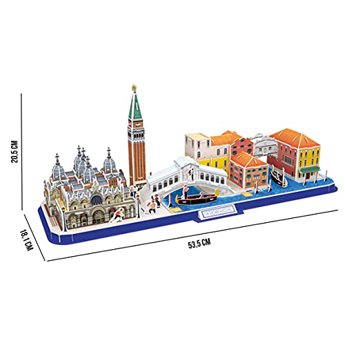 Party town World Brands Venecia, Puzzles para Adultos y Niños, Maquetas para Montar, Rompecabezas 3D, Regalos Divertidos, Cultura, Viajar Desde Casa MC269h
