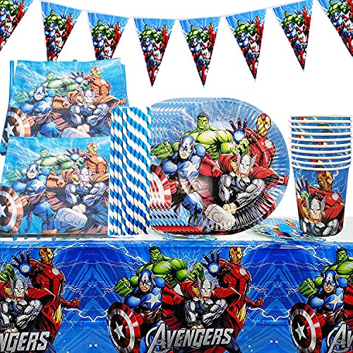 PAWT Tema de Héroe de Ciencia Ficción Cumpleaños Decoracion Fiesta, umpleaños Decoracion Feliz, Cumpleaños Decoraciones Suministros Regalos Carnaval Vajilla