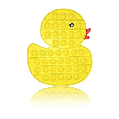 PIANETA Pop it Push it Fidget Toy, Pop Bubble, Juguete sensorial para aliviar la ansiedad, para niños y Adultos ( Duck )