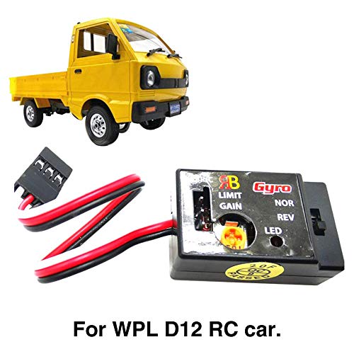 POHOVE Mini Gyro Módulo para RC Coches Deriva Drive, Coche RC Gyro, R484 Sensibilidad Ajustable Smm Sistema Mini 4-6V para Wpl D12, Automático Estabilidad Control Gyro