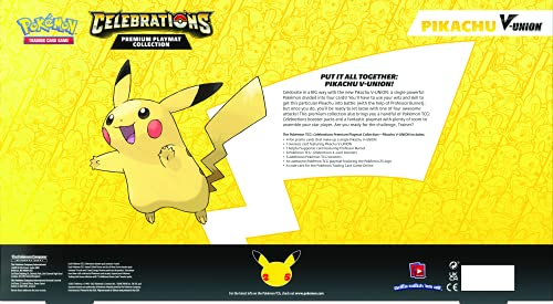 Pokémon | Celebraciones Colección Especial Pikachu V- Unión (25th Anniv) | Juego de Cartas | Edades 6+ | 2 Jugadores | Más de 10 Minutos de Tiempo de Juego