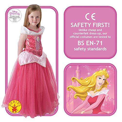 Princesas Disney - Disfraz de Bella Durmiente Premium para niña, infantil 7-8 años (Rubie's 620471-L)