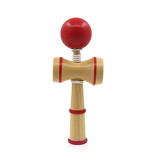 Profesional Mediano Kid Kendama Coordinate Ball Juego de Madera Tradicional Habilidad Juguete Educativo Divertido para Adultos - Color Madera