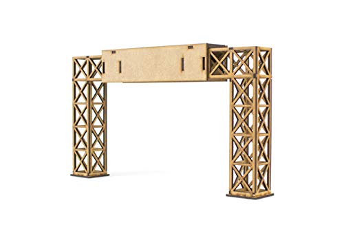 PROSCALE Puente accesorios Scalextric original - Maqueta decoracion circuitos coches slot car 1 32 kit modelismo maquetas madera para montar construir adultos niños