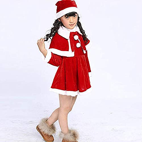 PUYEI Ropa de Navidad para niña, disfraz de Papá Noel, cosplay, disfraz de Navidad para niñas