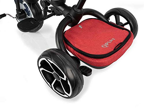 QPLAY Triciclo evolutivo Plegable Prime - Rojo - De 10 a 36 Meses - Soporta hasta 25 Kg