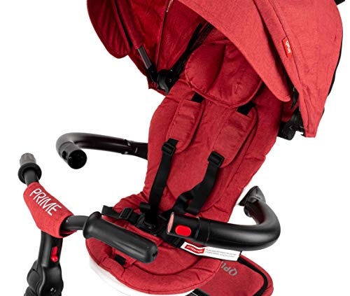 QPLAY Triciclo evolutivo Plegable Prime - Rojo - De 10 a 36 Meses - Soporta hasta 25 Kg