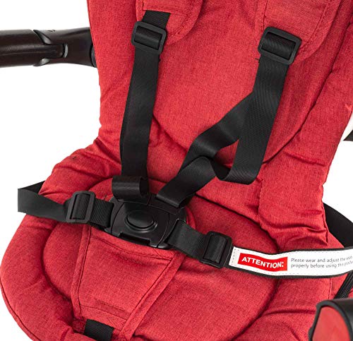 QPLAY Triciclo evolutivo Plegable Prime - Rojo - De 10 a 36 Meses - Soporta hasta 25 Kg