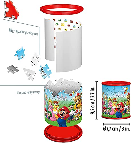 Ravensburger 11255 Puzzle 3D Utensilo Super Mario - 54 piezas - Soporte para lápices para fans de Super Mario a partir de 6 años + pegatina Super Mario