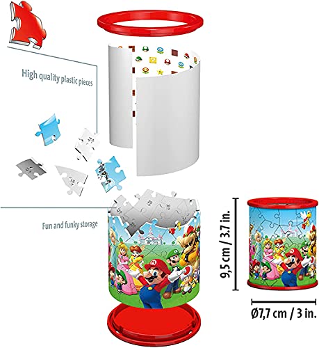 Ravensburger 11255 Puzzle 3D Utensilo Super Mario - 54 piezas - Soporte para lápices para fans de Super Mario a partir de 6 años + pegatina Super Mario