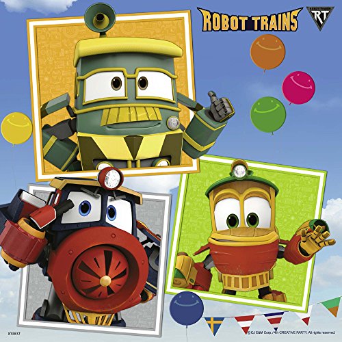 Ravensburger - Puzzle 3 x 49, Robot Trains (08047)