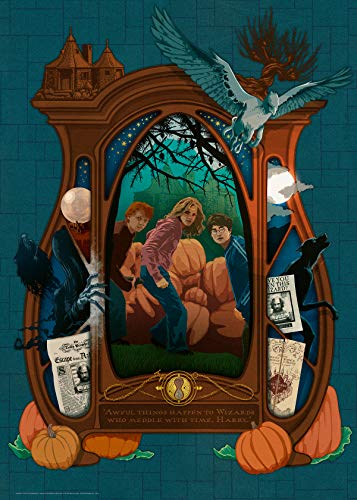 Ravensburger Puzzle Harry Potter Book Edition - El prisionero de Azkaban, Puzzle 1000 piezas, Colección Fantasy, Ilustraciones de Minalima, Rompecabezas Ravensburger de óptima calidad