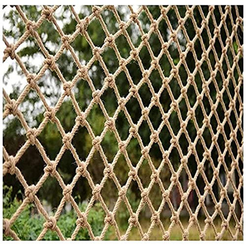 Red de Cuerda de cáñamo para Escalada para niños Red De Cuerda De Cáñamo,Red De Seguridad for Niños Escaleras Anti-caída Red Balcón Partición Barrera De Ventana Litera Protección Red(Size:1x2m(3x7ft))