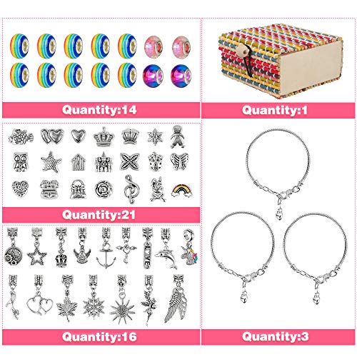 Regalos para niñas de 7 8 9 10 11 años, kit de fabricación de pulseras y joyas para niñas de 7 8 9 10 años, regalos de cumpleaños, manualidades de unicornio, regalos para niñas de 6 a 12 años