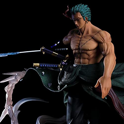 Roronoa Zoro gk Anime - Estatuas de doble cabeza intercambiables, tres sudaderas, Roronoa, Zoro, decoración, regalo, accesorios de escritorio, caracteres, decoración