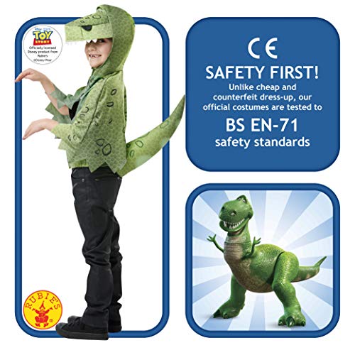 Rubie's - Disfraz oficial de Disney Toy Story 4, Rex Dinosaurio, talla única para niños de 3 a 6 años , color/modelo surtido