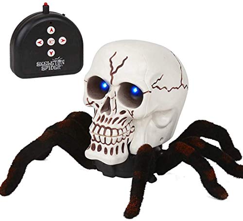 SKAJOWID Simulación De Control Remoto A Distancia De Araña, Truco Control Esqueleto Araña del Tarantula Horror Luz Aterradora Juguetes RC Animales De Halloween Juguete De Control Remoto