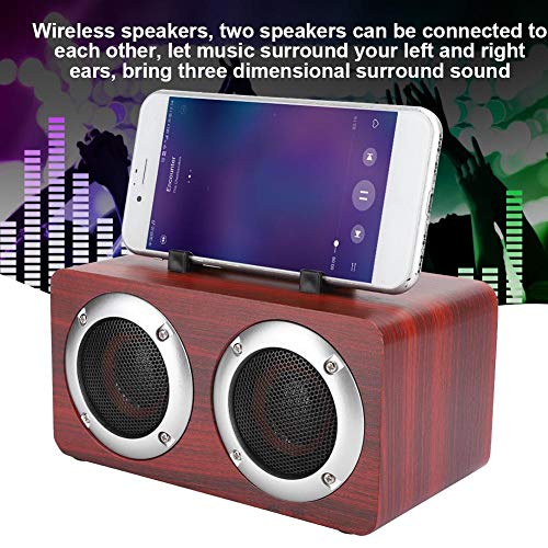 Socobeta Altavoz Altavoz Bluetooth Altavoz portátil Altavoz de Madera Bluetooth 4.2 Altavoz Caja