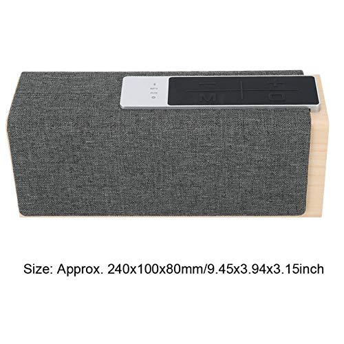 Socobeta Altavoz Bluetooth portátil Altavoz Vintage Mini Sonido inalámbrico para Fiesta en casa Viajes de Madera(Gris)