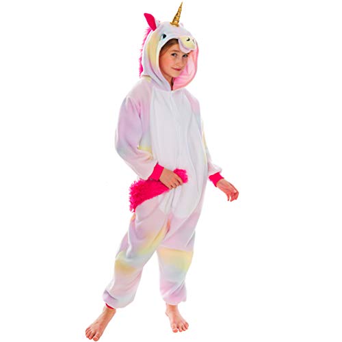 Spooktacular Creations Pijama de Felpa Unicornio Infantil Unisex para Niños Disfraz de Animal Cosplay