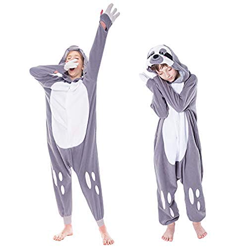 Spooktacular Creations Pijama Unisex Niño Peluche Onesie Una Pieza Perezoso Animal Disfraz (7-9)