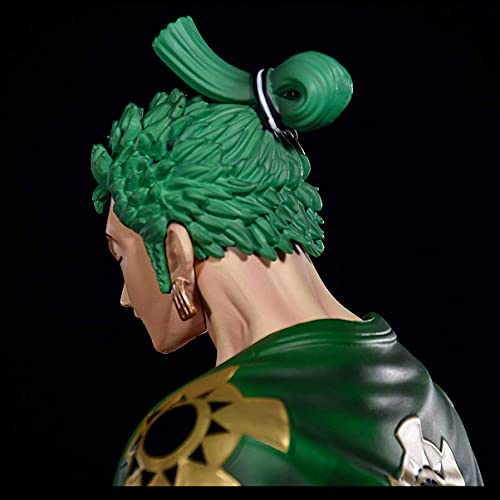 Straw Hat Pirates Roronoa Zoro GK Busto Kimono Wano Kuni Busto Illuminated Modelo Decoración Escritorio Estatua Anime Personaje Decoración Regalo