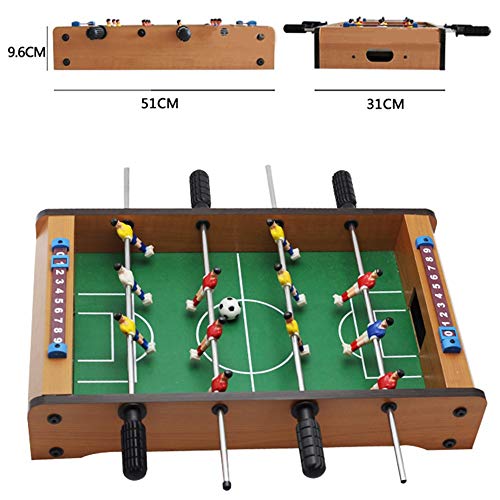 SuDeLLong Futbolín Mini futbolín de Mesa de Juegos portátil de Mano de recreo de fútbol Mesa de futbolín Juegos de competición de fútbol de Mesa Juego de fútbol for Adultos y niños