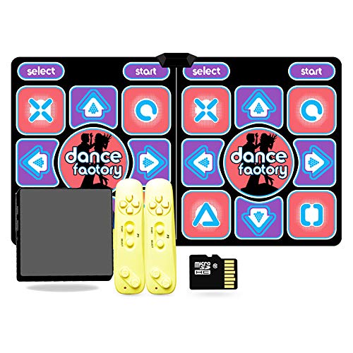 SUIBIAN Filera inalámbrica de Doble Baile, MUSPT-FUNTE Y Nivel Juego Mat para niños y Adultos, TV/computadora Interfaz HDMI Dance Machine, Tarjeta 16G