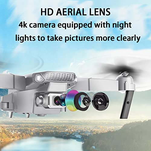 SWETIY Drone con Camara, Mini Drone con Camara 4K, Modo Sin Cabeza, Largo Tiempo De Vuelo 15 Minutos, Drone Plegable con FPV WiFi, Control De Gravedad, Fotografía De Gesto, Gris,3 Batteries