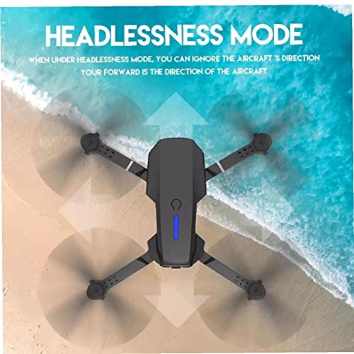 SWETIY Drone E88, RC Drone con Cámara 4K, Drone para Principiantes, Control De Gravedad, Función De Hovering, Modo Sin ​Cabeza, Ruta De Vuelo Personalizada, Volteos 3D, Gris 3 Baterías