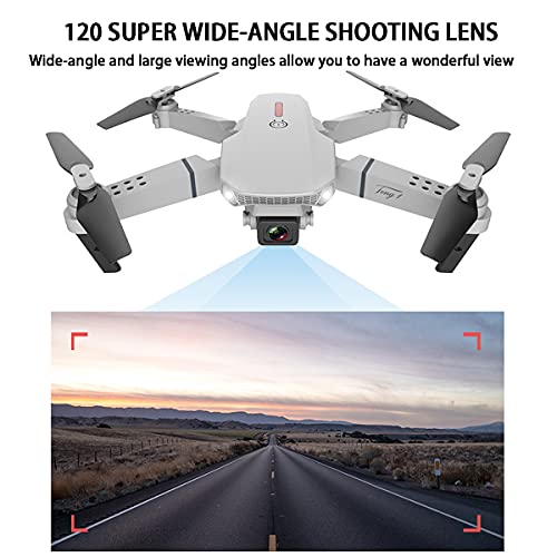 SWETIY Drone Para Niños,Mini Drone Plegable Con Cámara 4K, Control De Gravedad, Ruta De Vuelo Personalizada, Modo Sin ​Cabeza Una Tecla De Retorno Drone Para Adultos Con Bolsa Portátil, Gris,1 battery